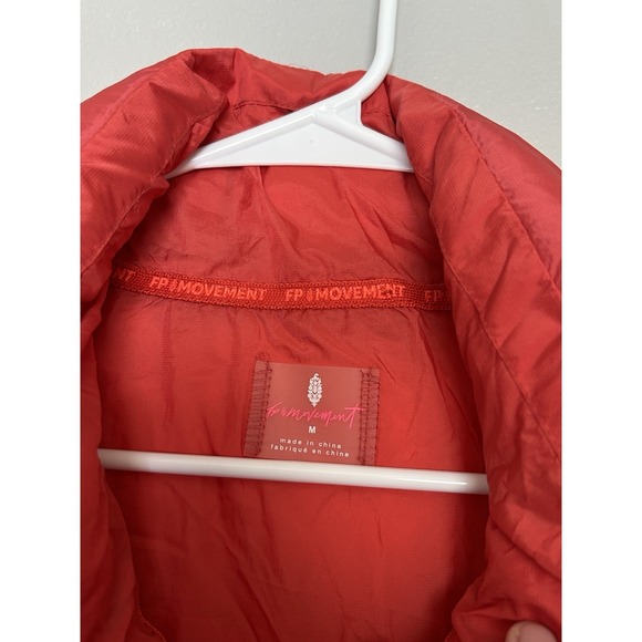Free People Movement In A Bubble Puffer vest Orange/pink Med Oversized Gorpcore - Picture 4 of 9